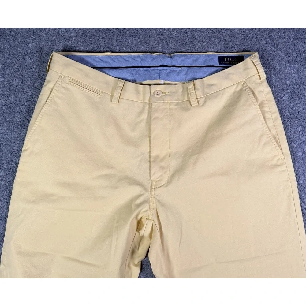 Polo Ralph Lauren Stretch Classic Fit Mens Size 35X30 Pale Yellow Chino Pants